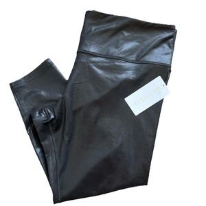 NWT Athleta Elation Shine Crop Leggings Black Plus Siza 3X pants Retails $99